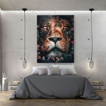 Lion floral - toile avec espace d'ombre 14
