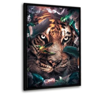 Tigre floral - Toile avec joint d'ombre 21