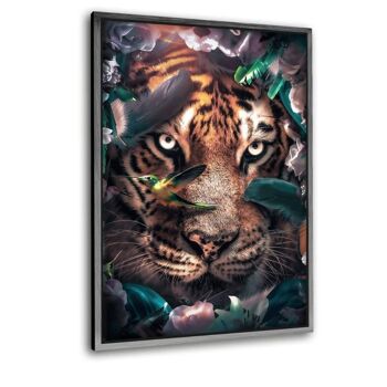 Tigre floral - Toile avec joint d'ombre 11