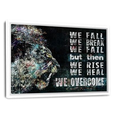 FALL, HEAL AND OVERCOME! - Canvas with shadow gap