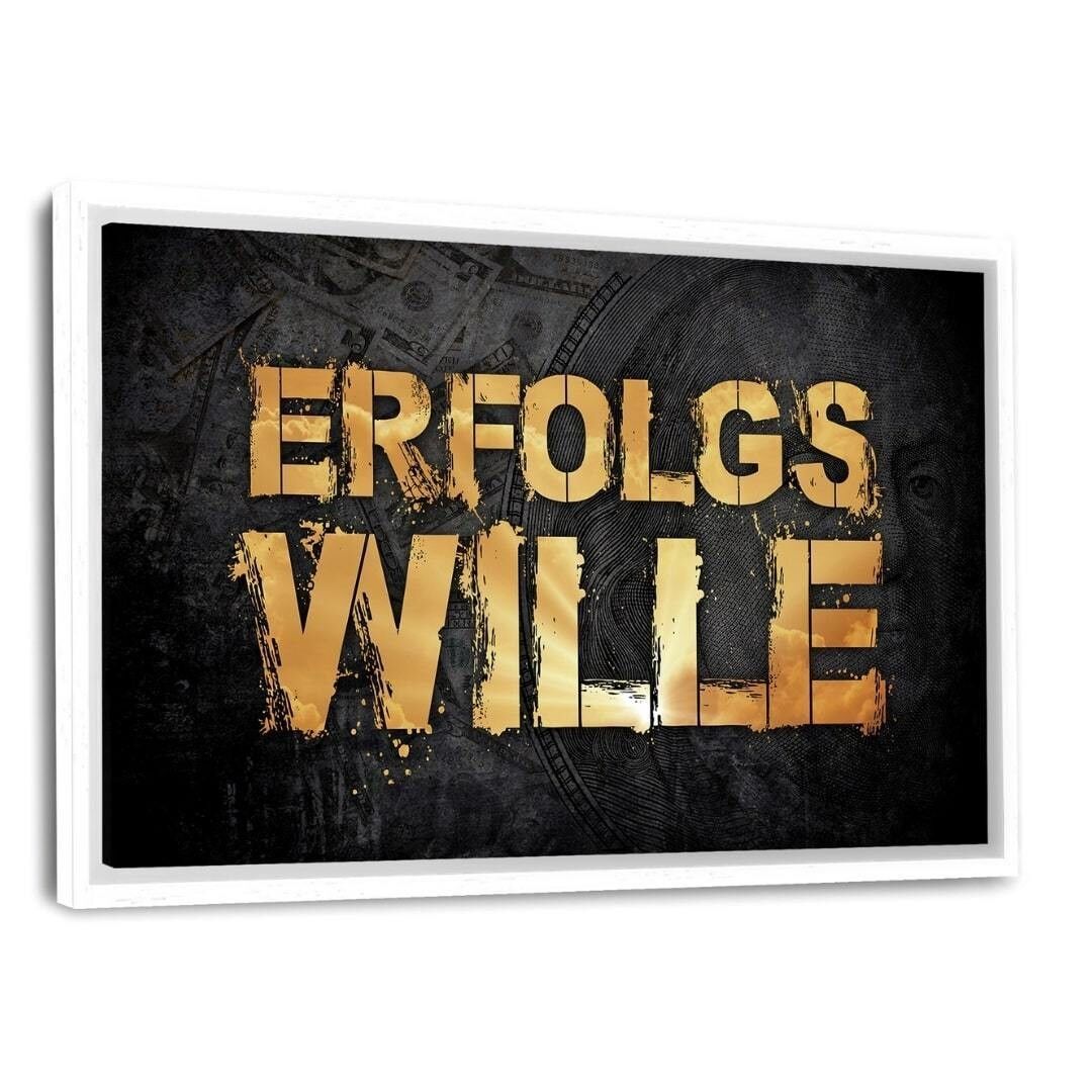 Voluntad de triunfar - cuadro de lienzo con espacio de sombra