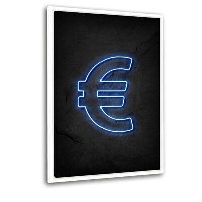 Euro - neón - pantalla con espacio de sombra