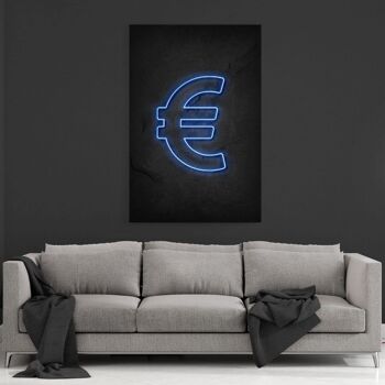 Euro - néon - écran avec espace d'ombre 12