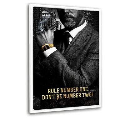 DON'T BE NUMBER TWO! - Leinwandbild mit Schattenfuge