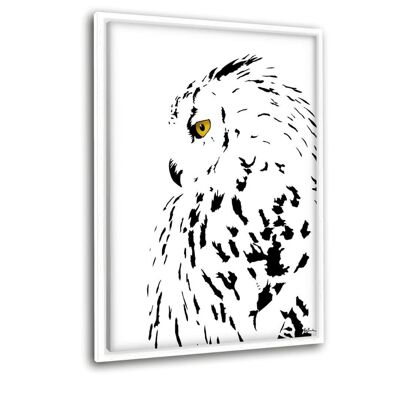 The Snowy Owl - canvas with shadow gap