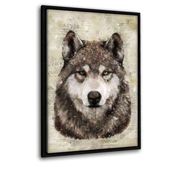 Le loup - tableau sur toile avec espace d'ombre 21