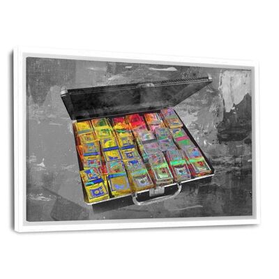 THE SUITCASE FULL OF POSSIBILITIES - canvas picture with shadow gap