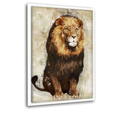 The lion - canvas with shadow gap