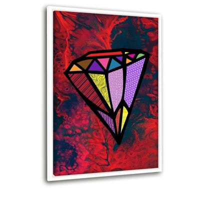 LE DIAMANT - tableau sur toile avec espace d'ombre