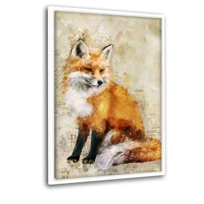 The fox - canvas with shadow gap