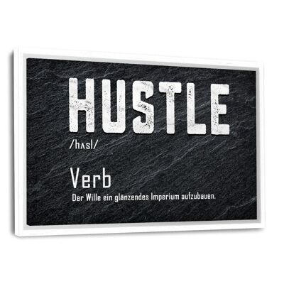 Definition of hustle - canvas with shadow gap