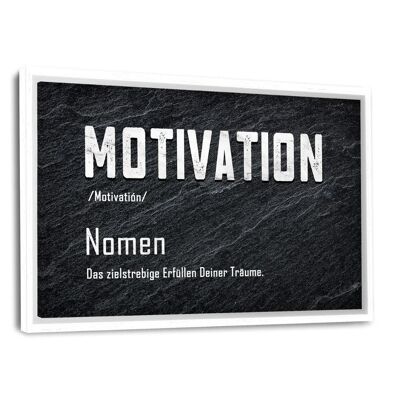 Definition der Motivation - Leinwand mit Schattenfuge