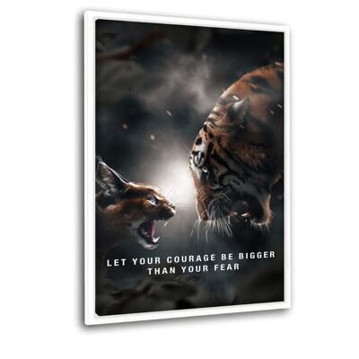 Courage Bigger Than Fear - Canvas with shadow gap