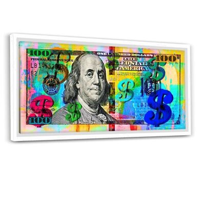 COLORFUL BENJAMIN - canvas picture with shadow gap
