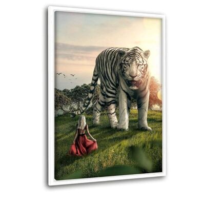 Beauty And The Tiger - Canvas with shadow gap