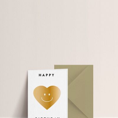 Carte - Happy Birthday Coeur
