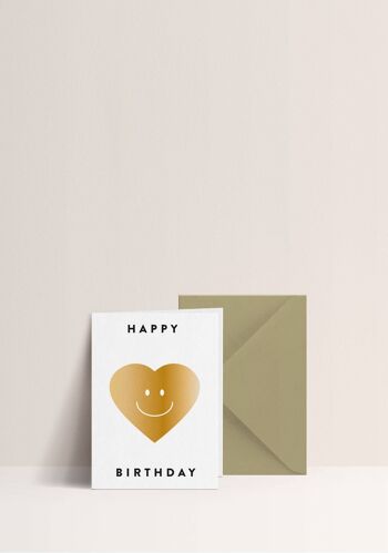 Carte - Happy Birthday Coeur 1