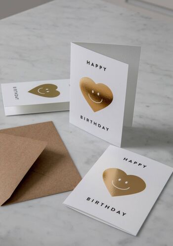 Carte - Happy Birthday Coeur 2