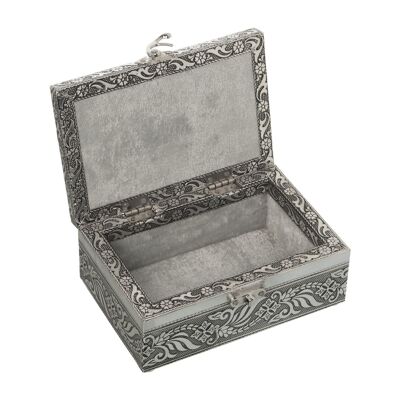 METAL JEWELRY BOX 15X10X6CM LL76093