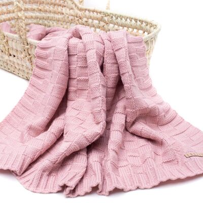 Baby Blanket | BASKET WEAVE | Blush