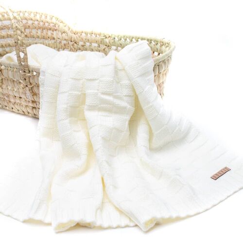 Baby Blanket | BASKET WEAVE | White