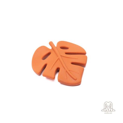 Baby Silicone Teether | LEAF Orange