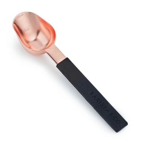 Coffee Scoop Measuring Spoon by Barista & Co - Copper | Measures 1 tsp & 1 tbsp of ground coffee