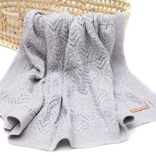 Baby Blanket | Knitted FAN | Grey