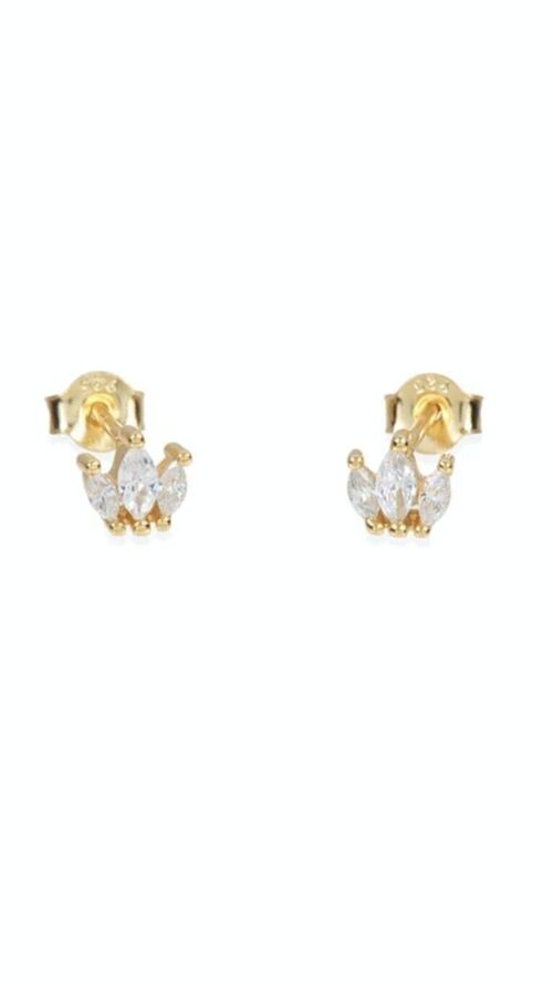 Pendientes Queen Gold -    Flor de Menta  -