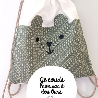 Creative Kit: I'm sewing my Bear Backpack [Green] - Kawaii Collection