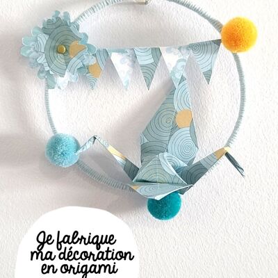 Kit créatif : Je fabrique ma Décoration en Origami [Mint]- Collection Kawaii