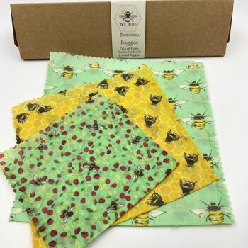 Pack de trois Baggies - motif abeille, pack de trois tailles différentes, en boîte 5