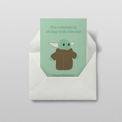 Baby Yoda Card Birthday Card Star Wars Card