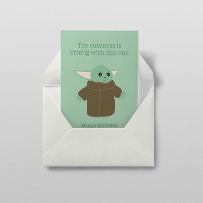 Baby Yoda Card Birthday Card Star Wars Card