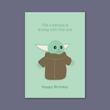 Carte bébé Yoda Carte d'anniversaire Carte Star Wars 2