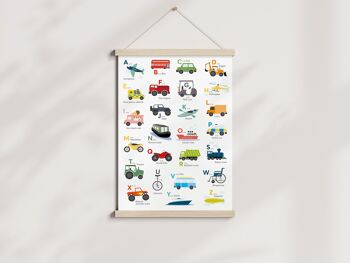 Impression de l'alphabet des transports pour enfants 2