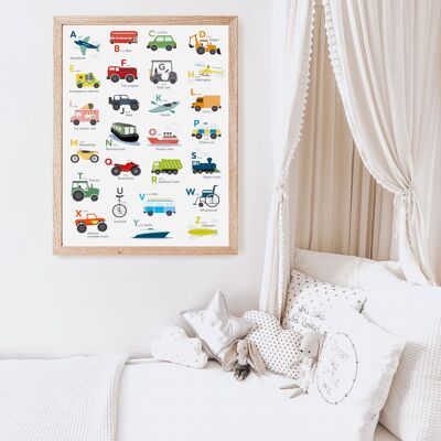 Kids Transport Alphabet print