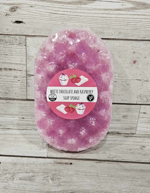 White Chocolate and Raspberry Exfoliating Soap Sponge