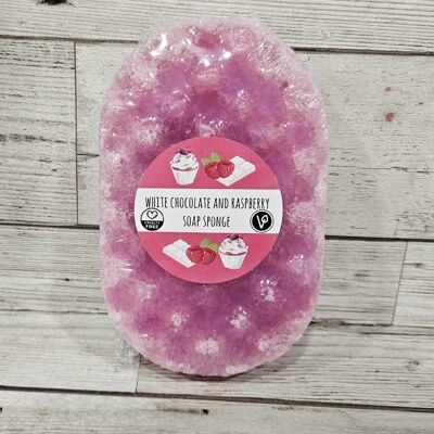 White Chocolate and Raspberry Exfoliating Soap Sponge