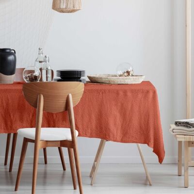 SUGAR TERRACOTTA ROUND TABLECLOTH 180