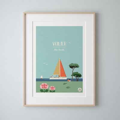 MEIN PARADIES - Segelboot - Poster