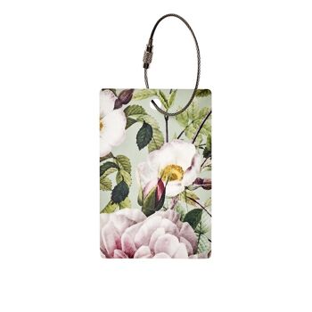 Etiquette bagage - Rose Flower Garden JL - Vert clair 1