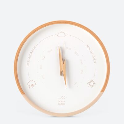 Dune design wooden barometer