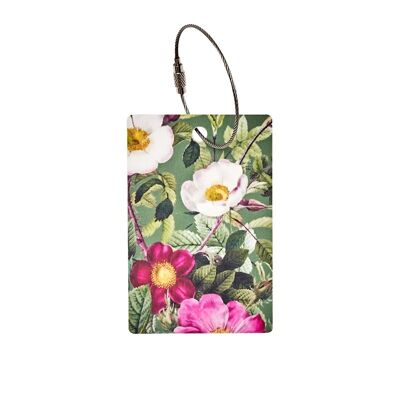 Luggage tag - Rose Flower Garden JL - Dark green