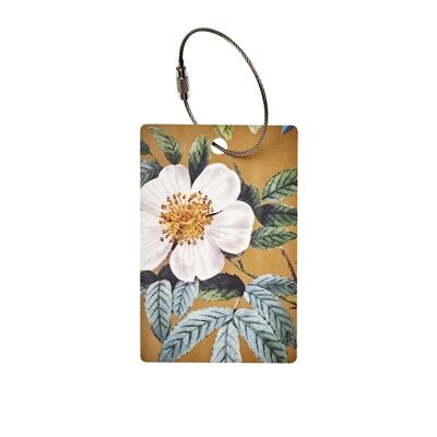 Luggage tag - Blue Flower Garden JL - Gold