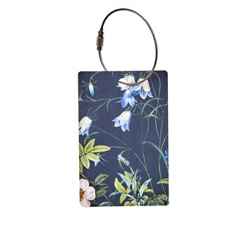 Etiquette bagage - Blue Flower Garden JL - Bleu Foncé 1