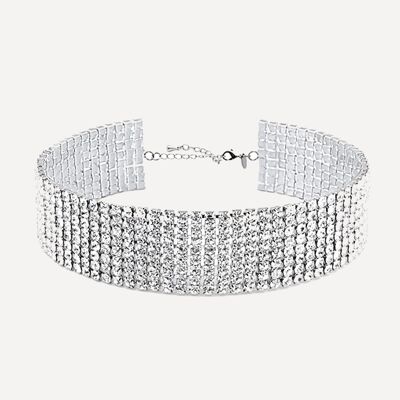 Collier Ambre Chocker - Argent