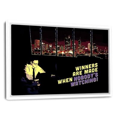 WINNERS ARE MADE... - Canvas with shadow gap