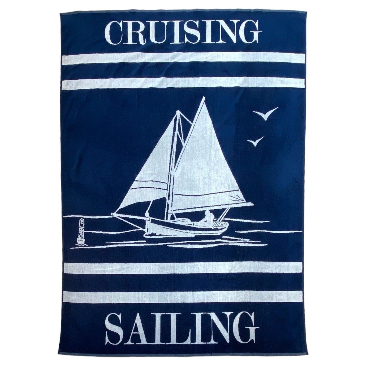 Oceanside Strandtuch aus Jacquard-Velours-Frottee, 140 x 180 cm, 400 g/m²