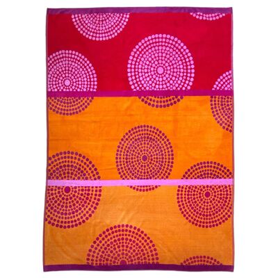Toalla de playa de rizo de terciopelo Jacquard Spirale 140x180 400g/m²